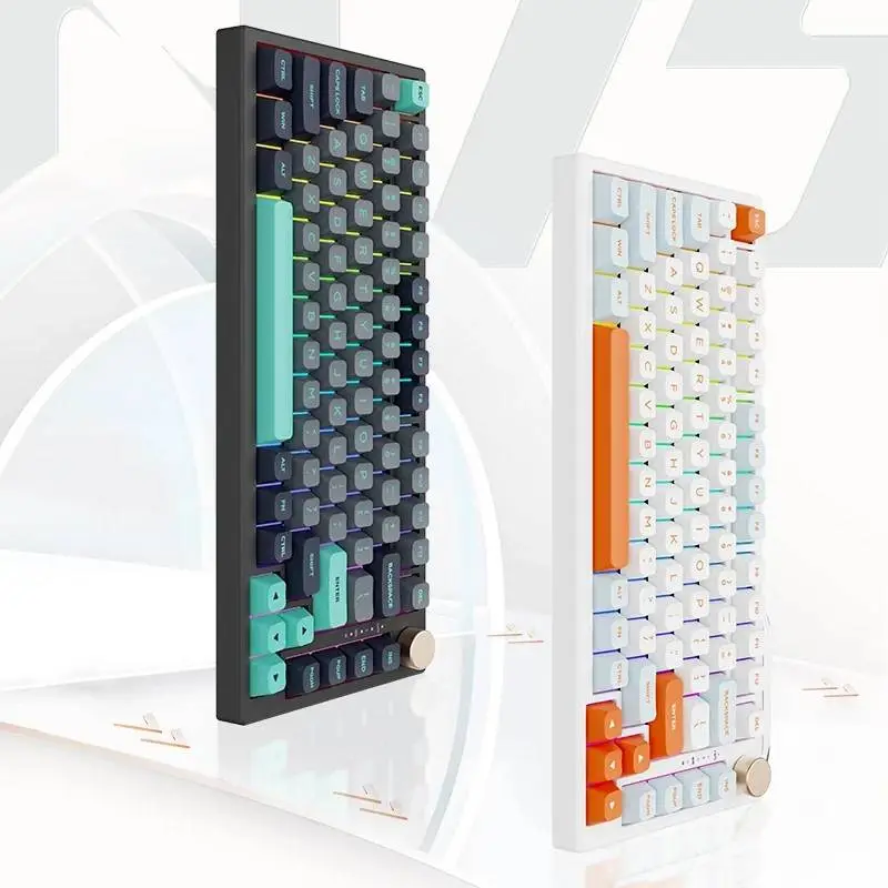 Геймърска механична клавиатура VGN N75 PRO Caribbean Blue - Kailh Vaporwave Switches, RGB