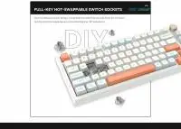 Геймърска механична клавиатура VGN N75 PRO Caribbean Blue - Kailh Vaporwave Switches, RGB