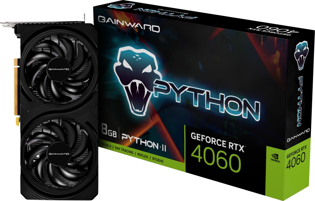 Видео карта Gainward GeForce RTX 4060 Python II 8GB - NE64060019P1-1070V