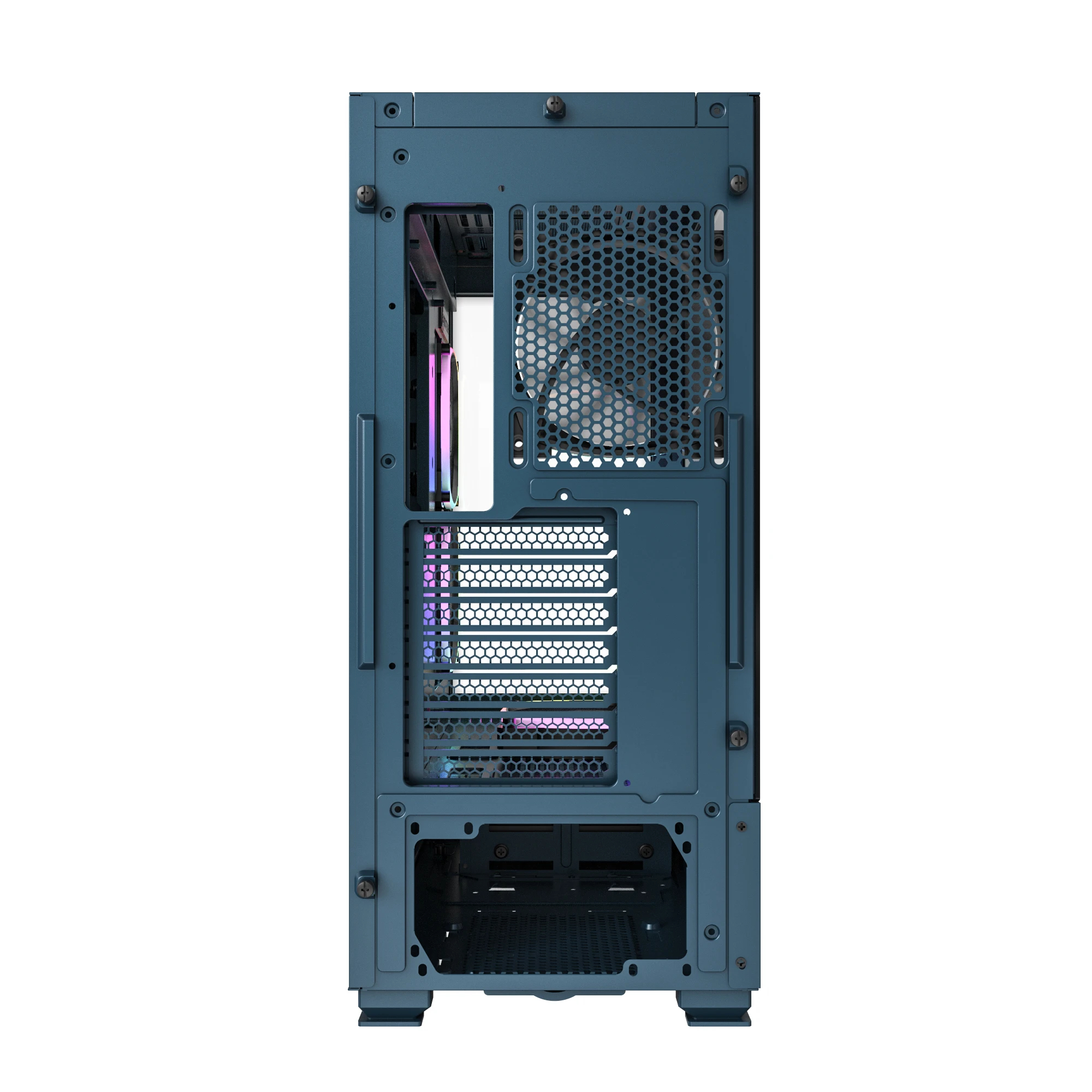 Кутия Montech SKY TWO Mid-tower Case TG ARGB Fans Morocco Blue