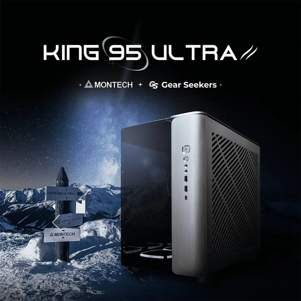 Кутия Montech KING 95 Ultra Mid-tower Case ARGB Aluminium Space Grey