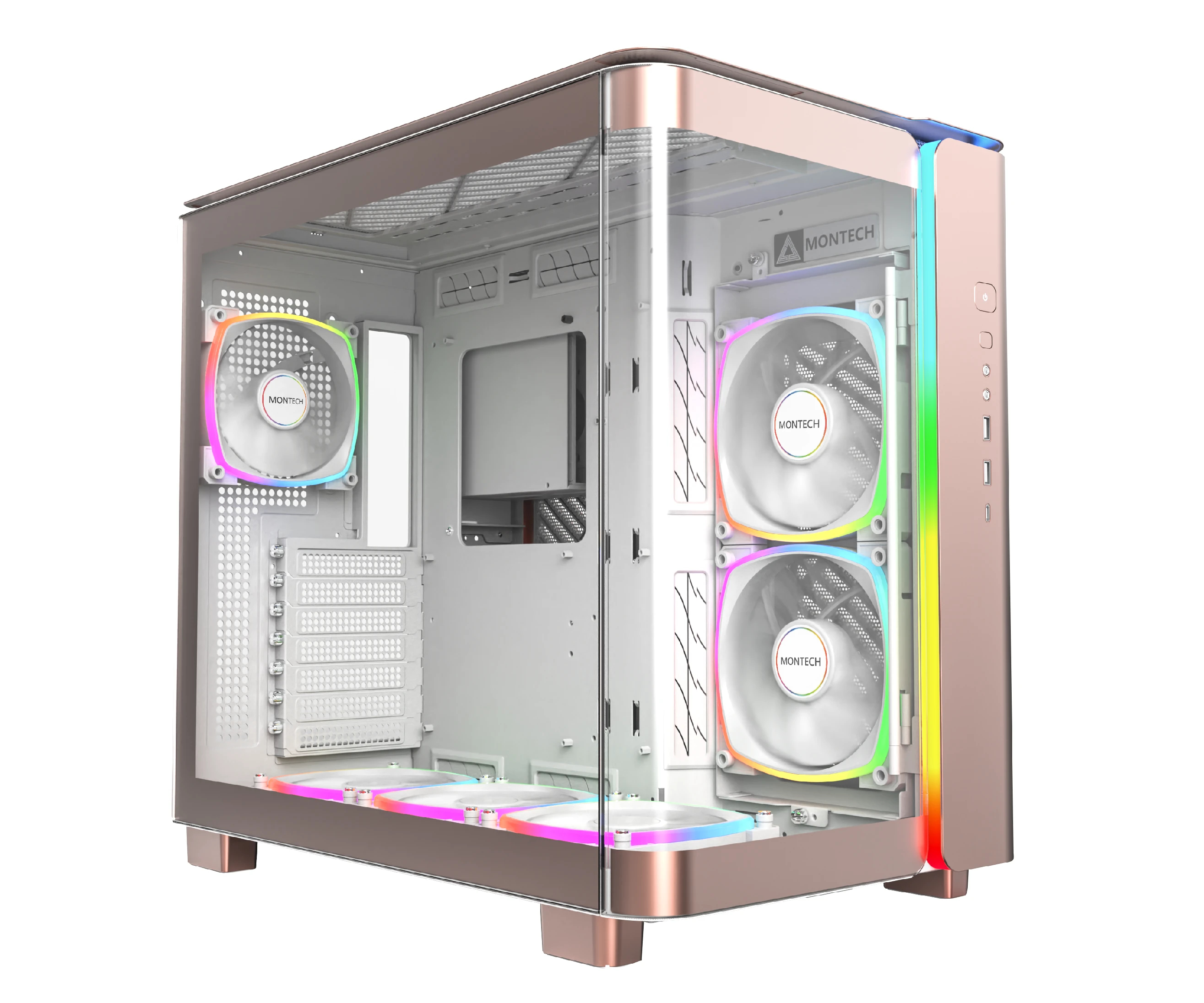 Кутия Montech KING 95 Pro Mid-tower Case ARGB Rose Gold