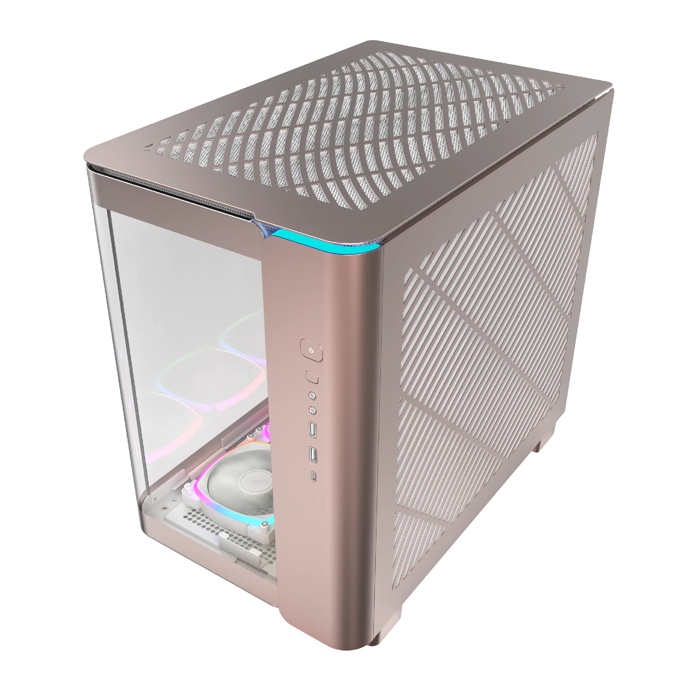Кутия Montech KING 95 Pro Mid-tower Case ARGB Rose Gold