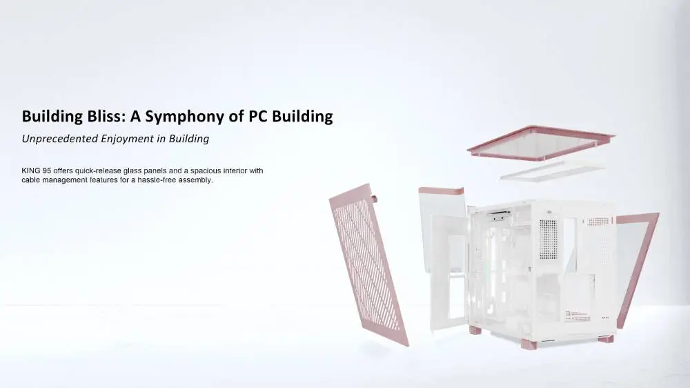 Кутия Montech KING 95 Pro Mid-tower Case ARGB Rose Gold