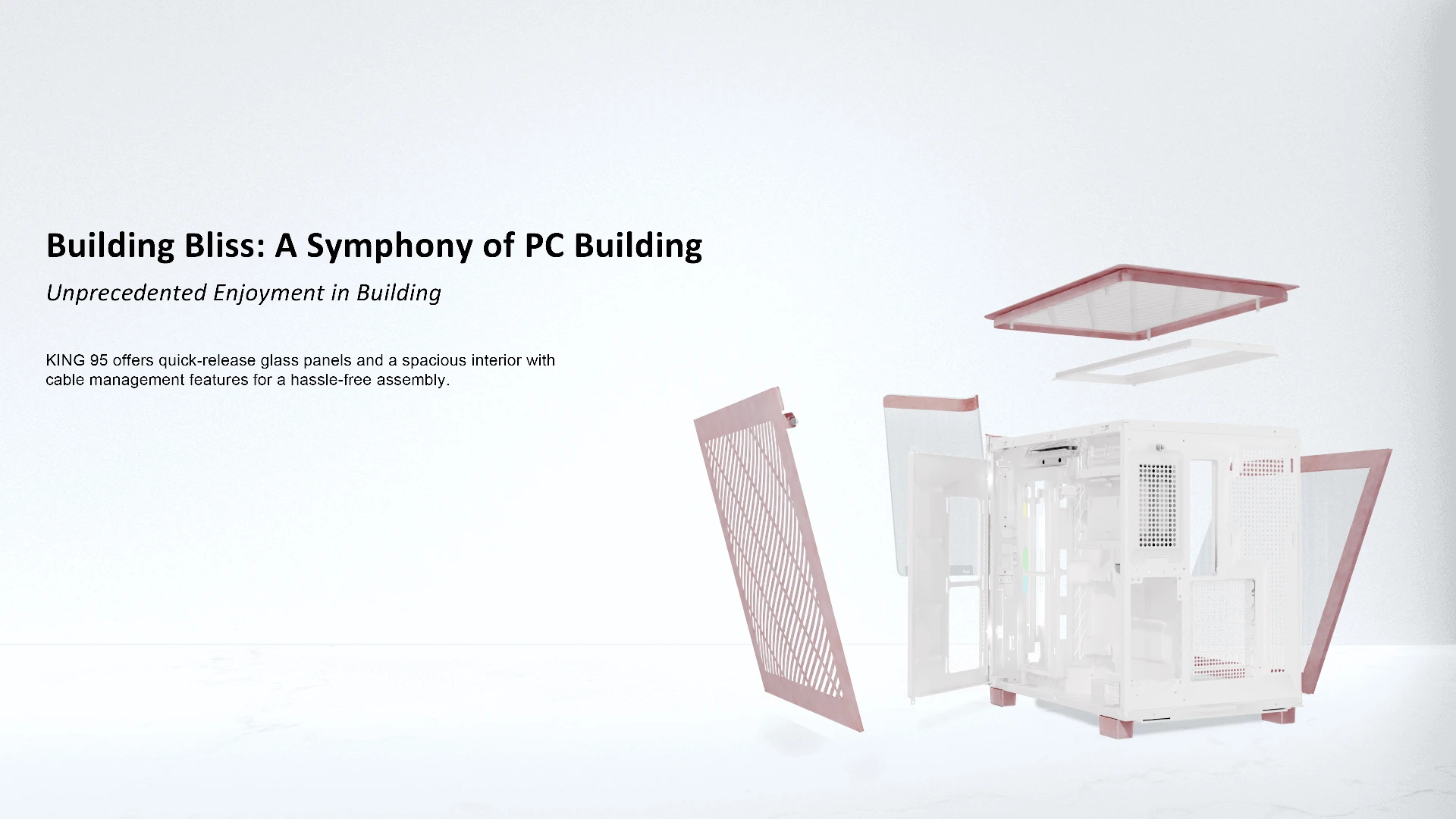 Кутия Montech KING 95 Pro Mid-tower Case ARGB Rose Gold