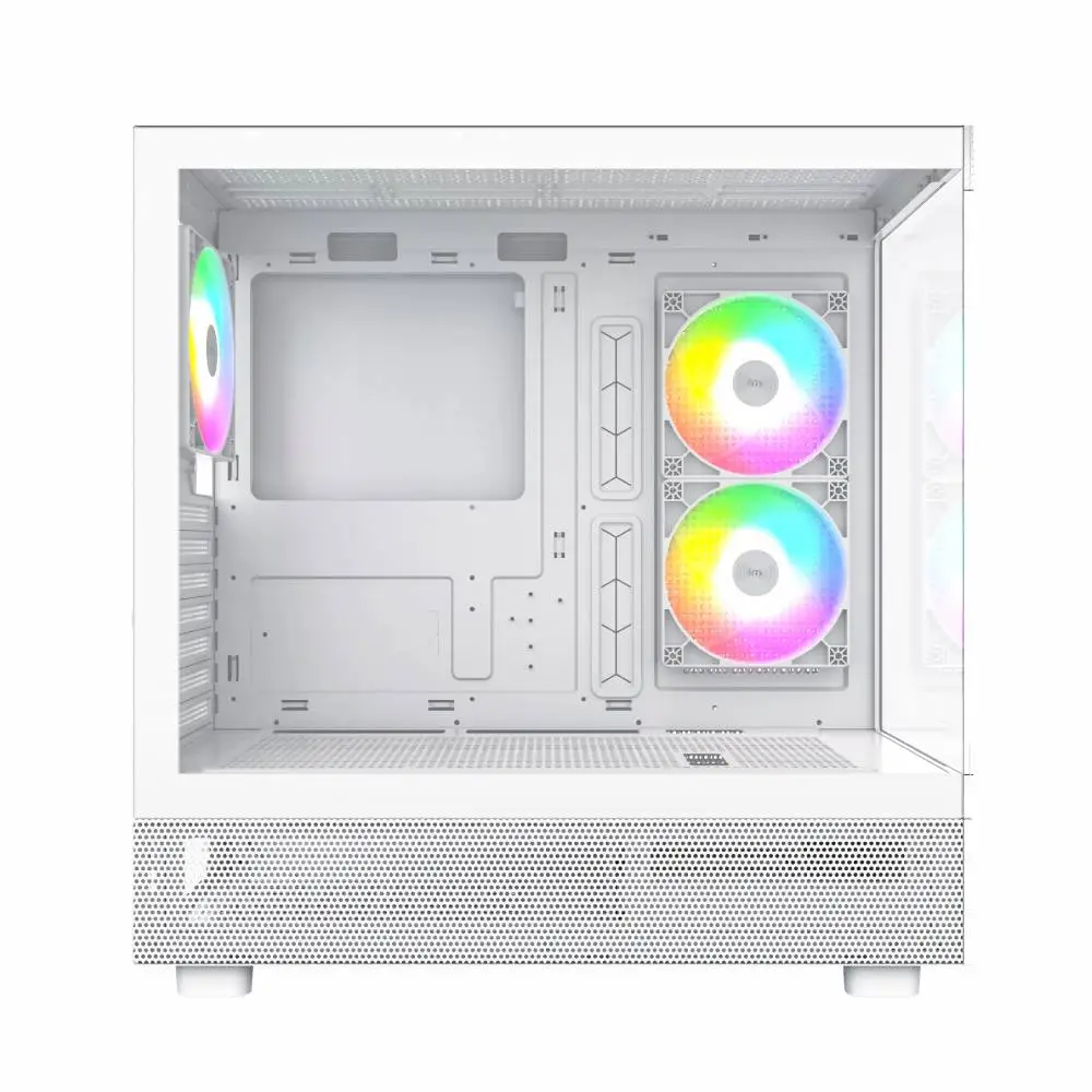 Кутия Montech XR (W) Case ATX 3 x 120 mm ARGB Fans, USB-C, White
