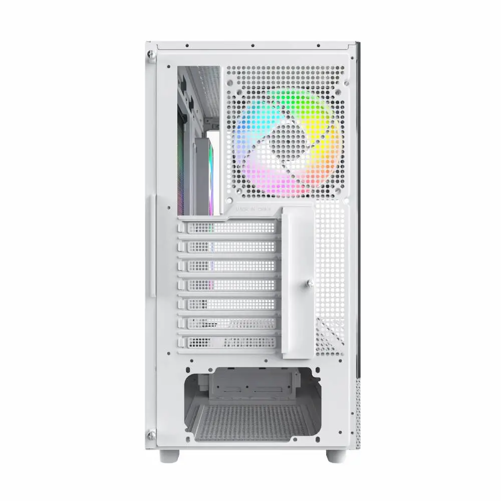 Кутия Montech XR (W) Case ATX 3 x 120 mm ARGB Fans, USB-C, White