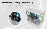 Кутия Montech XR (W) Case ATX 3 x 120 mm ARGB Fans, USB-C, White