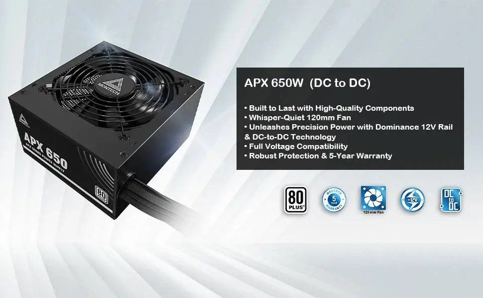 Захранване Montech APX PSU 650W 80 Plus White
