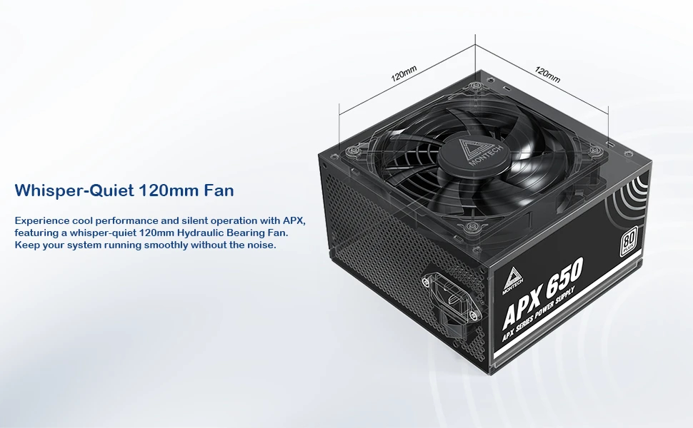 Захранване Montech APX PSU 650W 80 Plus White