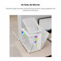 Кутия Montech KING 65 Pro Mid-tower Case ARGB White