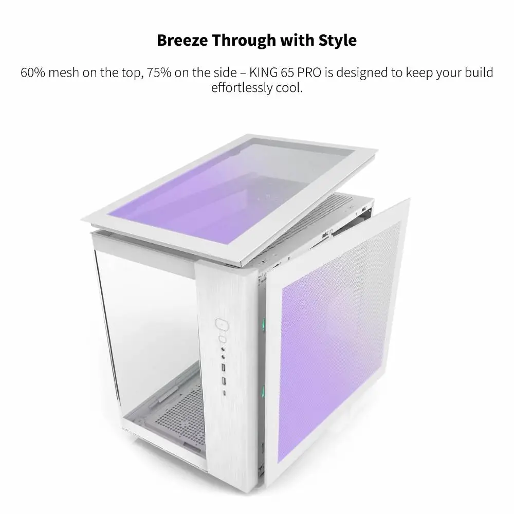 Boîtier Montech KING 65 Pro Mid-tower Case ARGB Blanc