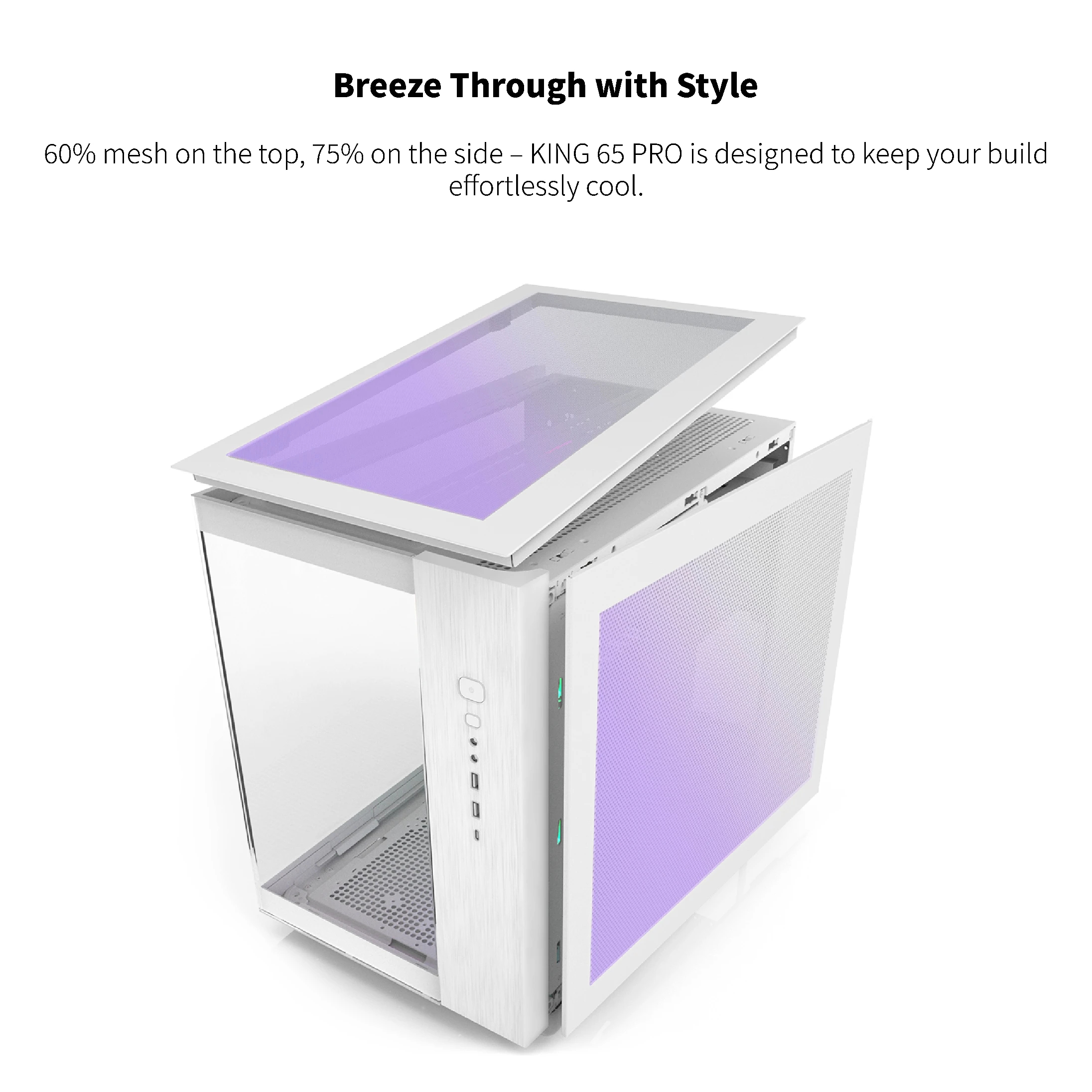 Boîtier Montech KING 65 Pro Mid-tower Case ARGB Blanc