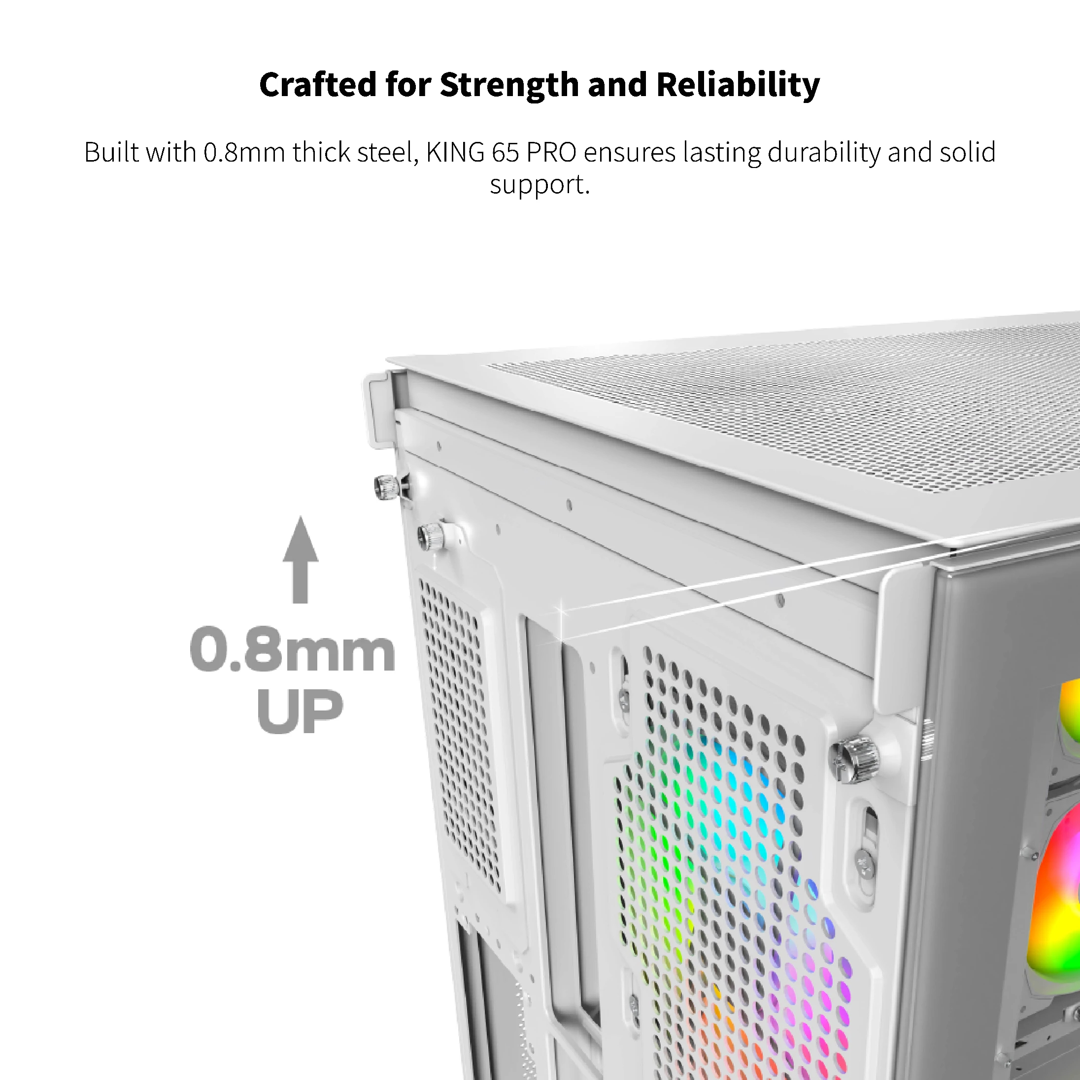 Boîtier Montech KING 65 Pro Mid-tower Case ARGB Blanc