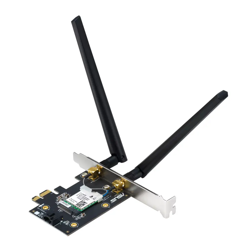 Adaptador inalámbrico ASUS PCE-BE6500 WiFi 7 PCI-e dos antenas externas y Bluetooth 5.4