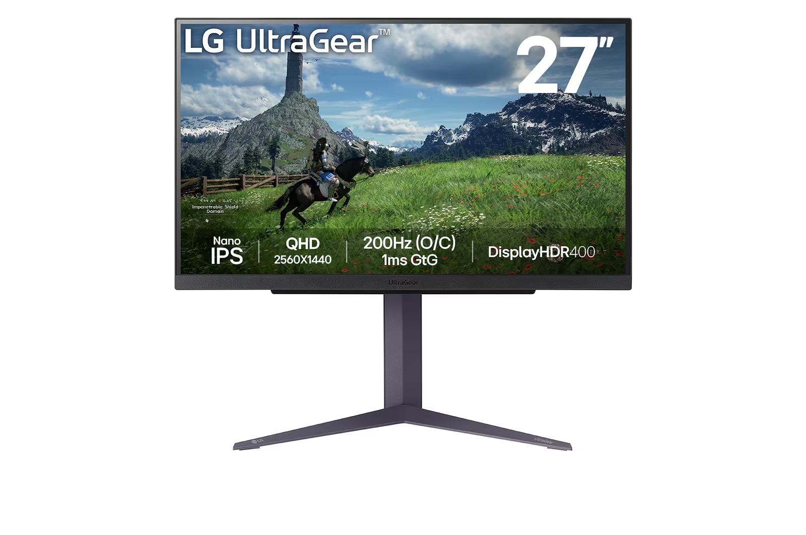Монитор LG 27GS85Q-B 27", Nano IPS, QHD 2560x1440, 180Hz (200Hz OC), 1ms, HDR400, AMD FreeSync, G-SYNC Compatible