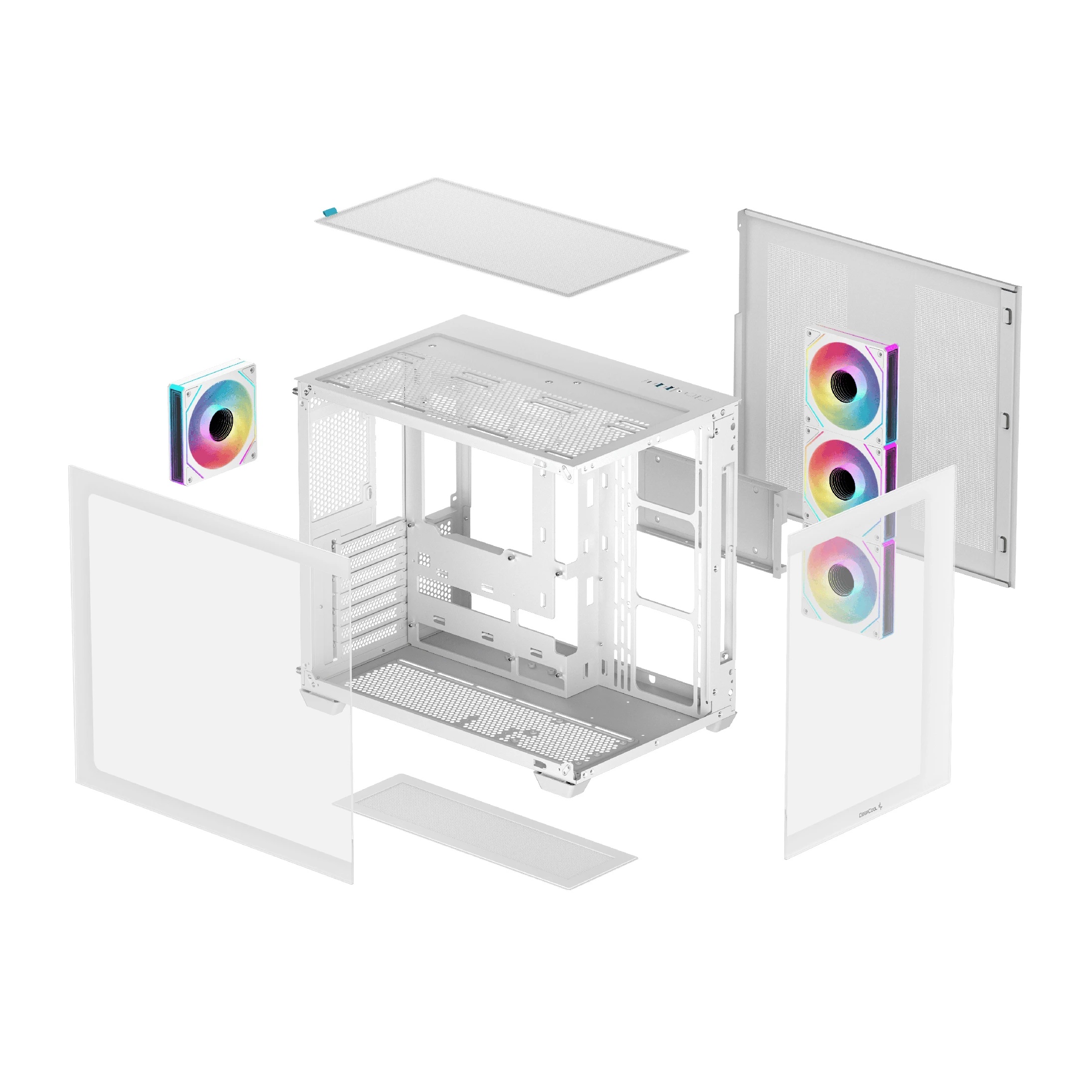 Boîtier DeepCool CG530 4F White Mid-Tower Show Case 4 x ARGB Fans