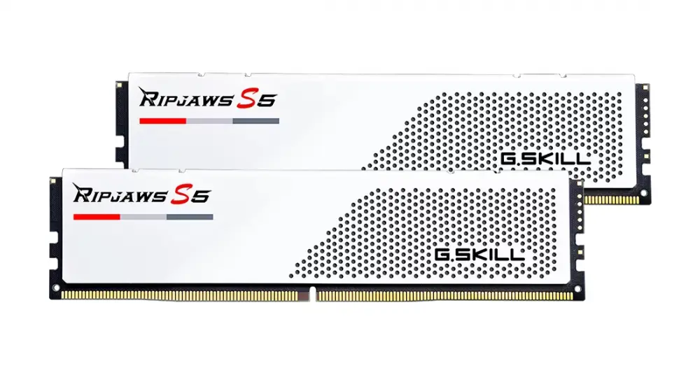 Памет G.SKILL Ripjaws S5 White 64GB (2x32GB) DDR5 6000MHz CL28 XMP - F5-6000J2836-RS5W