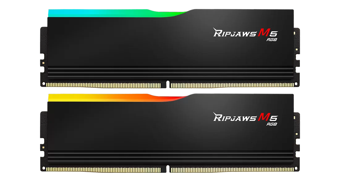Памет G.SKILL Ripjaws M5 RGB Black 64GB (2x32GB) DDR5 6000 CL32 XMP - F5-6000J3238-RM5RK