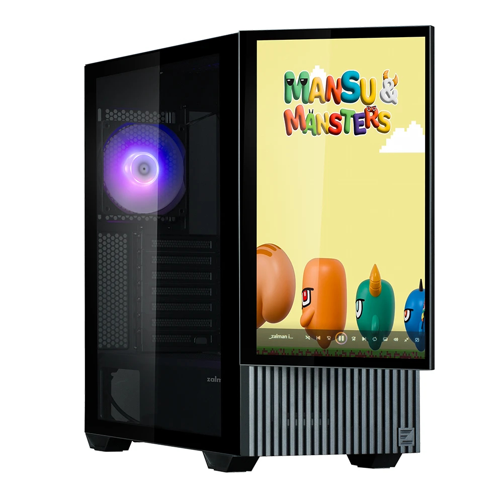 Кутия Zalman Z10 DS - 15.6 inch Full HD Display Case ATX