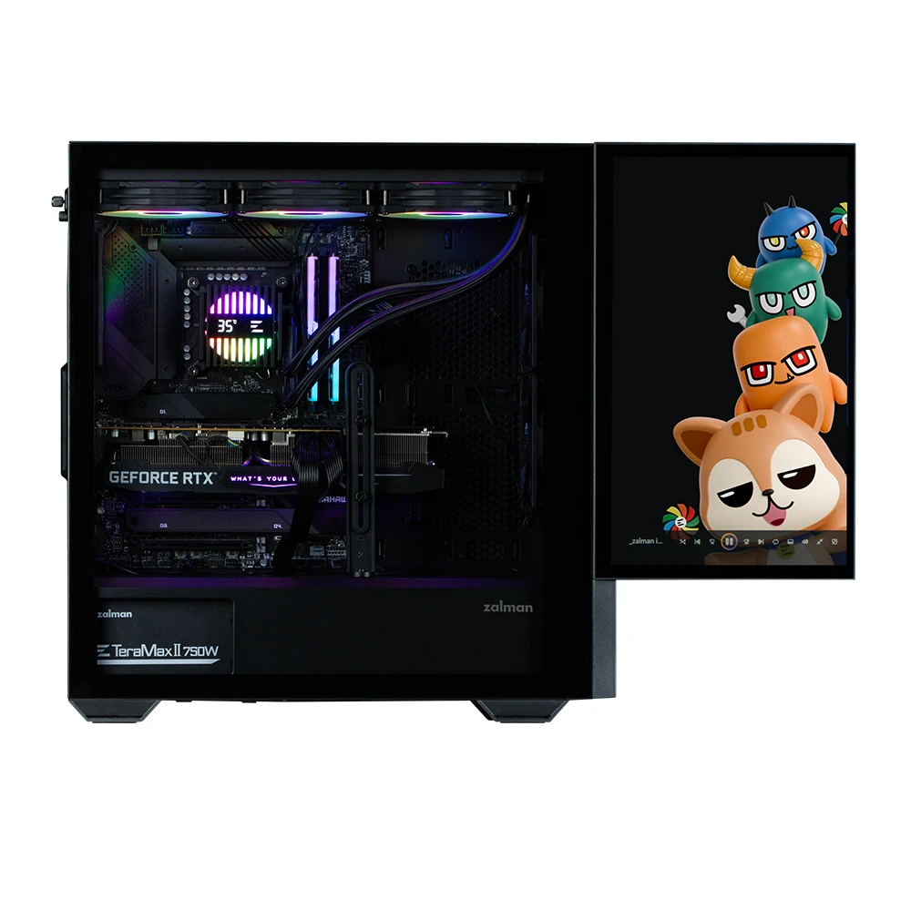 Кутия Zalman Z10 DS - 15.6 inch Full HD Display Case ATX