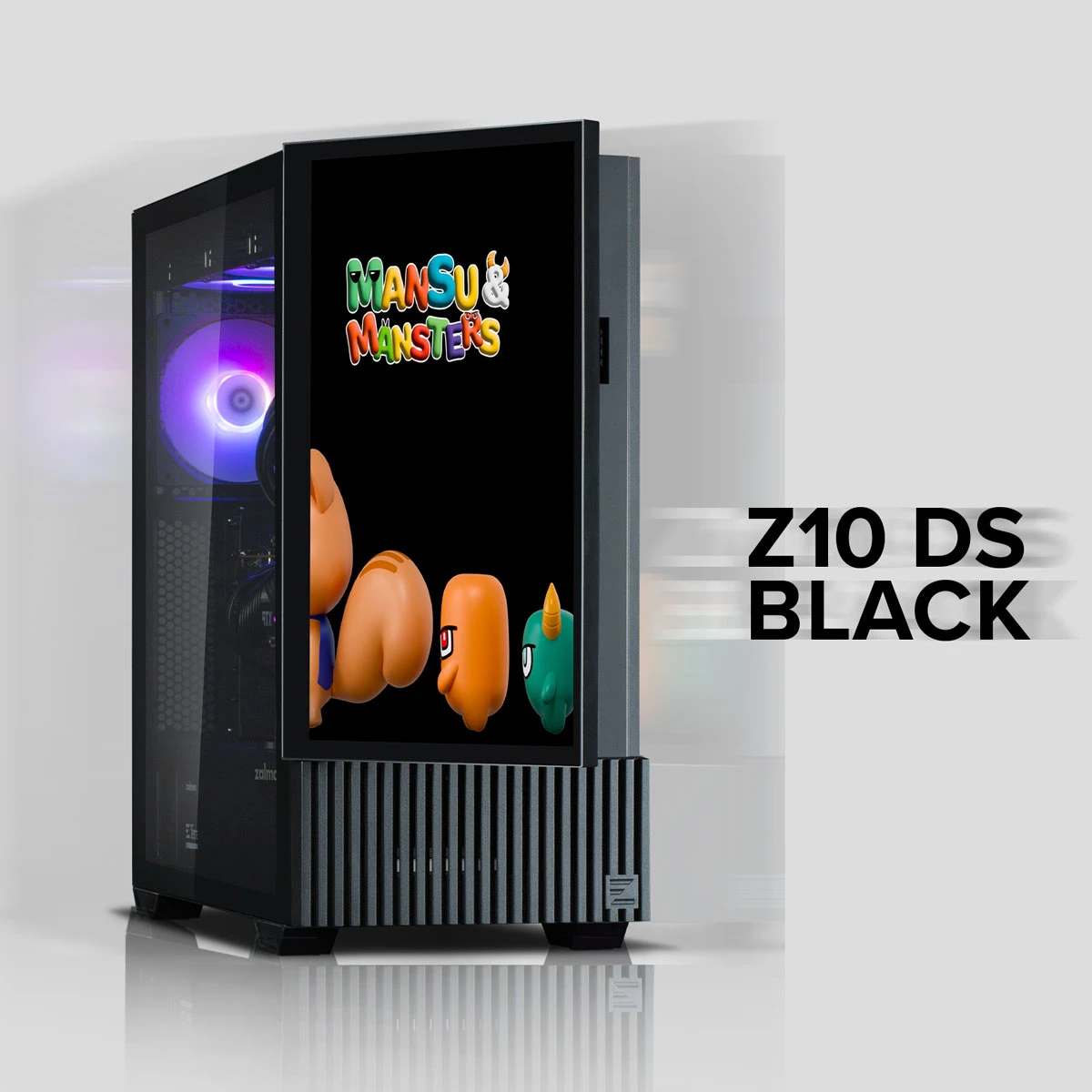 Кутия Zalman Z10 DS - 15.6 inch Full HD Display Case ATX
