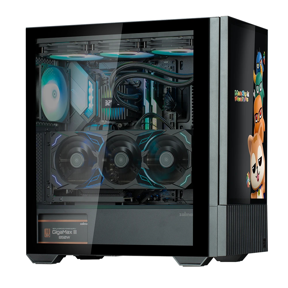 Кутия Zalman Z10 DS - 15.6 inch Full HD Display Case ATX