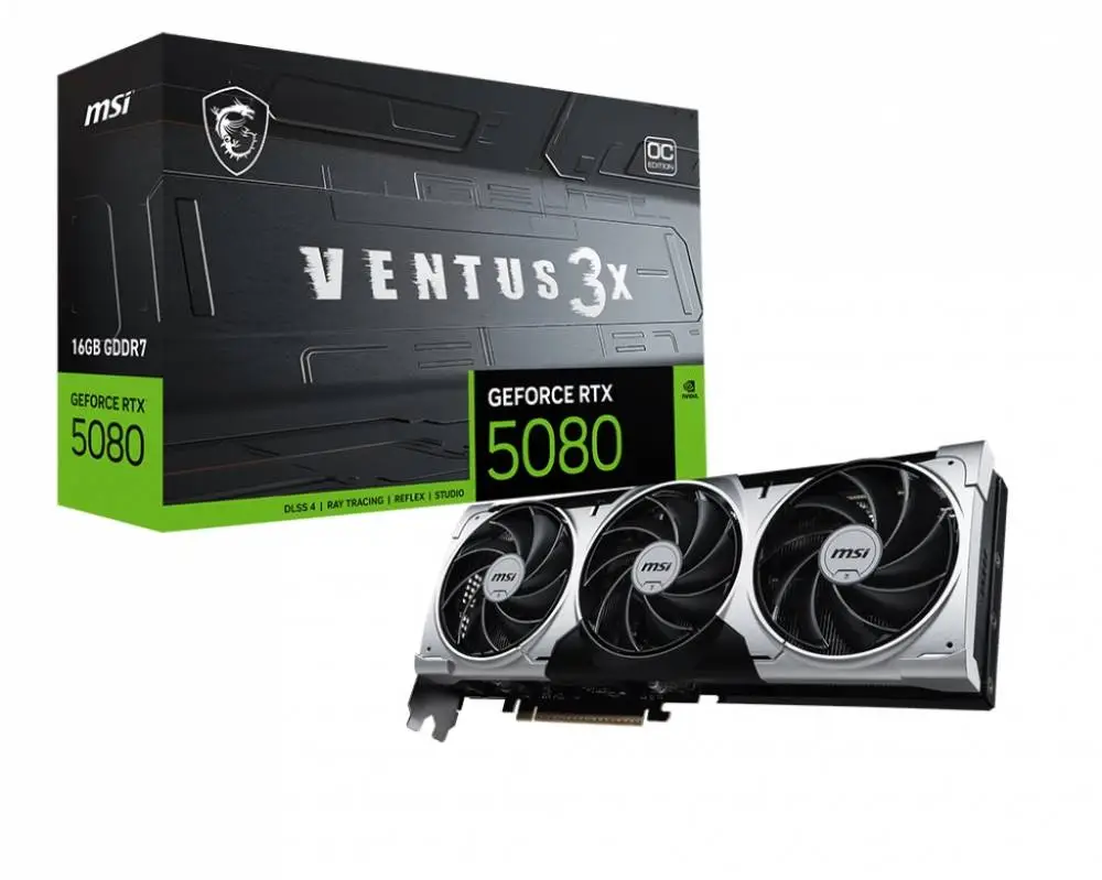 Видео карта MSI GeForce RTX 5080 16G VENTUS 3X OC PLUS - 912-V531-297