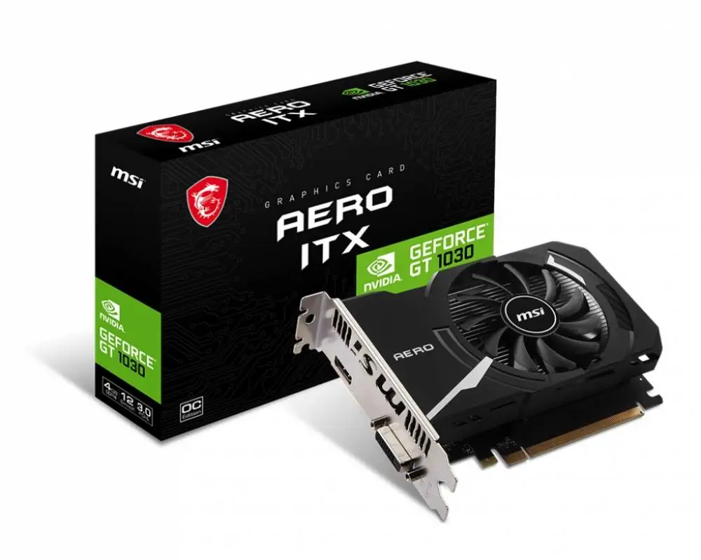 Видео карта MSI GT 1030 AERO ITX 4GD4 OC