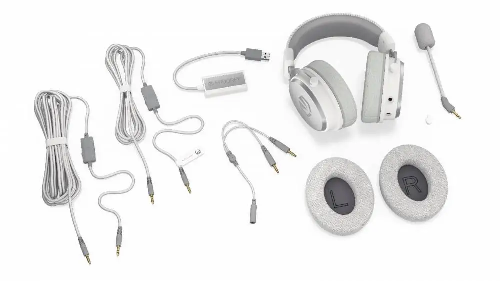Геймърски слушалки ENDORFY Viro Plus 7.1 USB - Onyx White