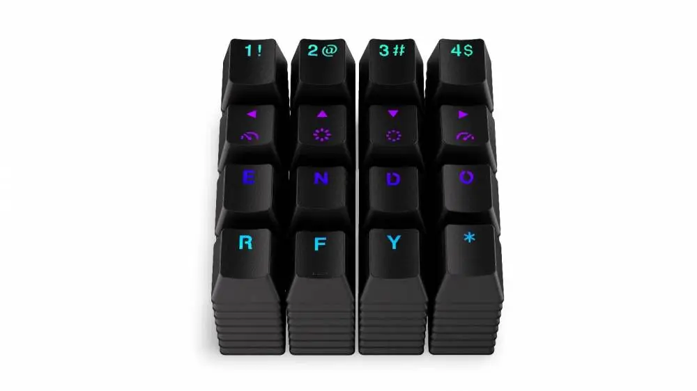 Капачки за механична клавиатура ENDORFY - 124 бр PBT - Черно