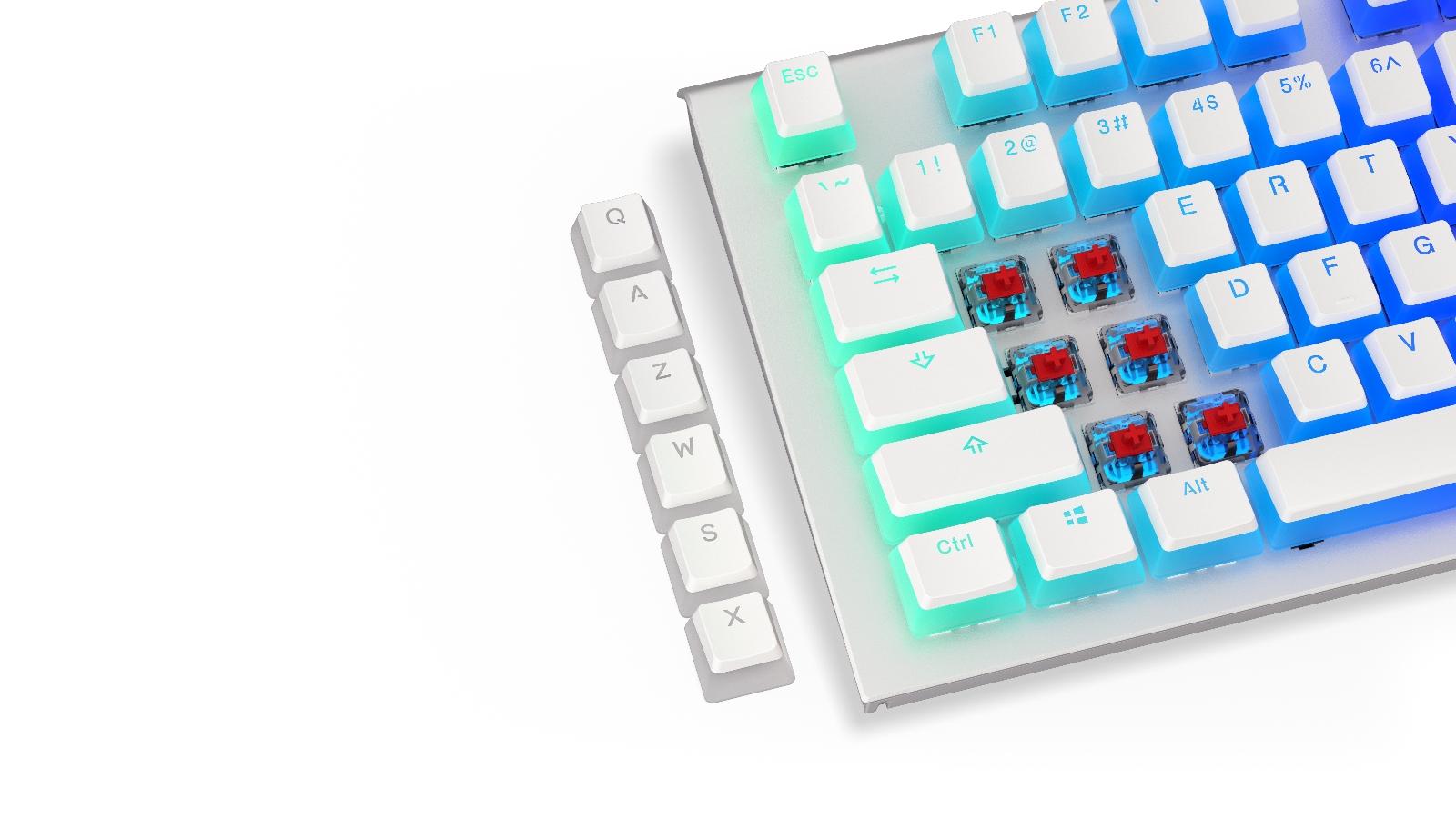 Капачки за механична клавиатура ENDORFY - 124 бр PBT - Onyx White
