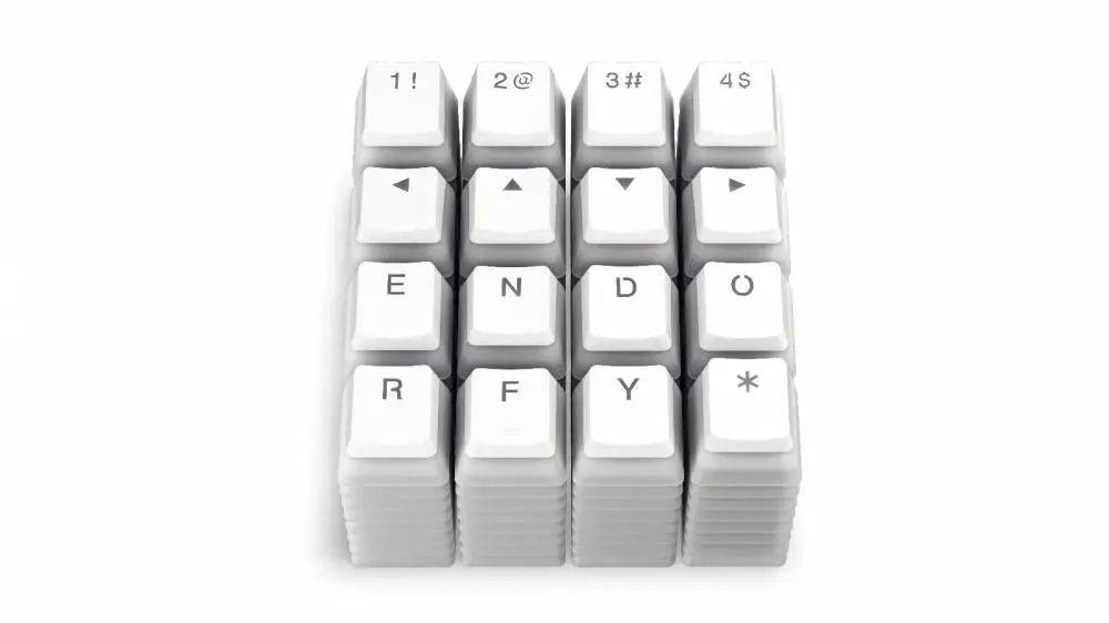Капачки за механична клавиатура ENDORFY - 124 бр PBT - Onyx White