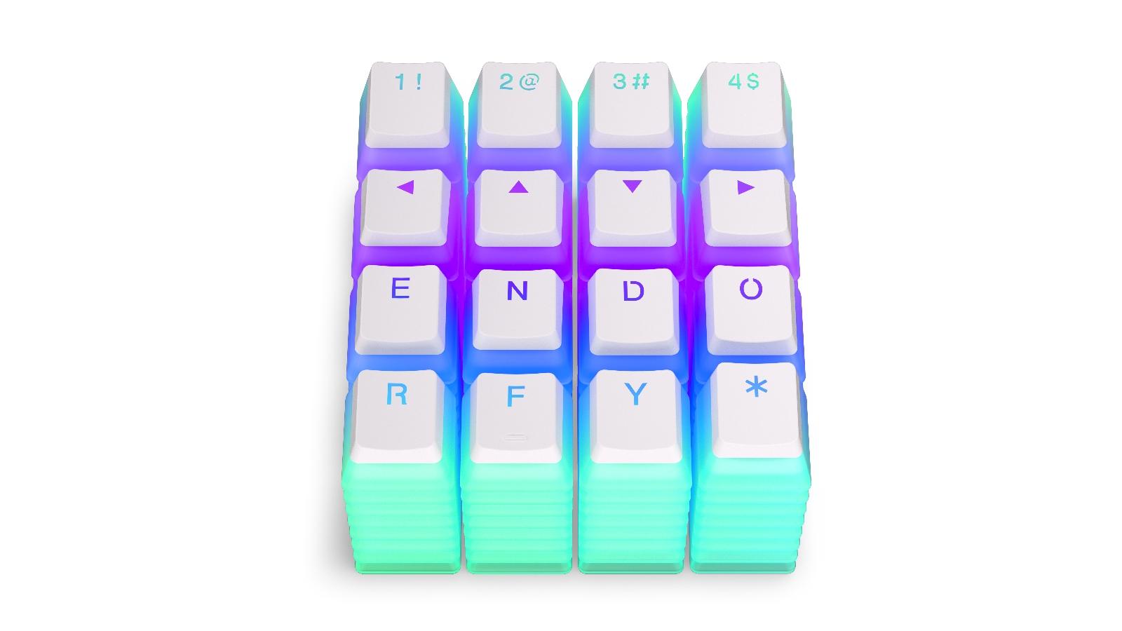 Капачки за механична клавиатура ENDORFY - 124 бр PBT - Onyx White