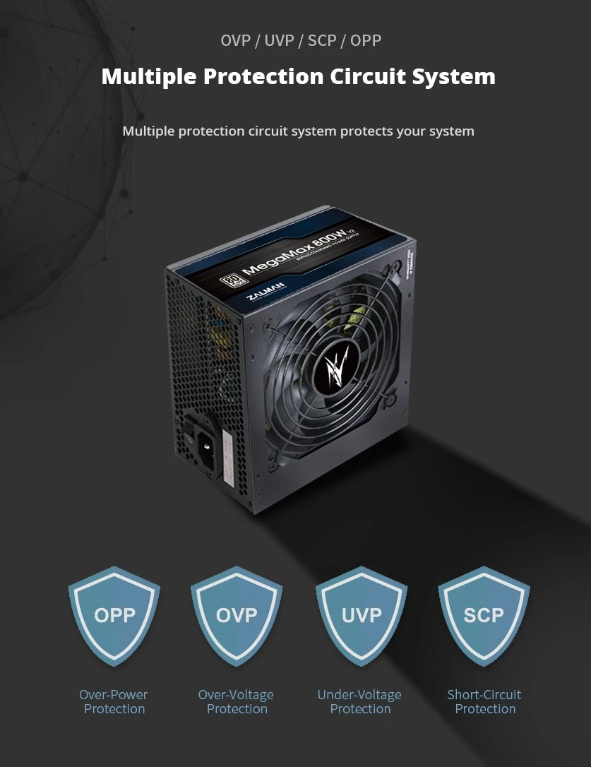 Захранване Zalman MegaMax ZM800-TXII 800W 80 Plus PSU 