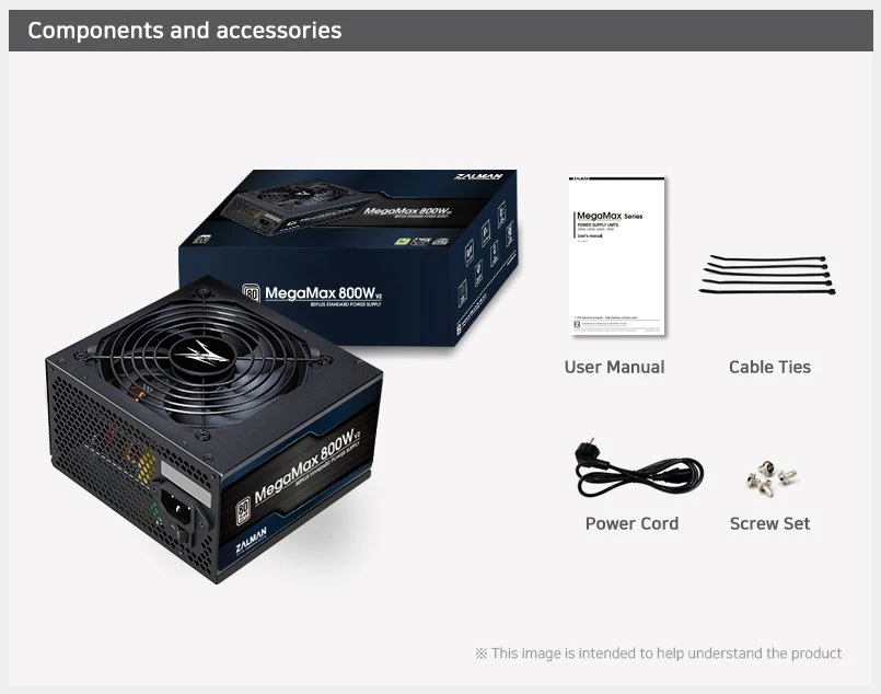 Захранване Zalman MegaMax ZM800-TXII 800W 80 Plus PSU 