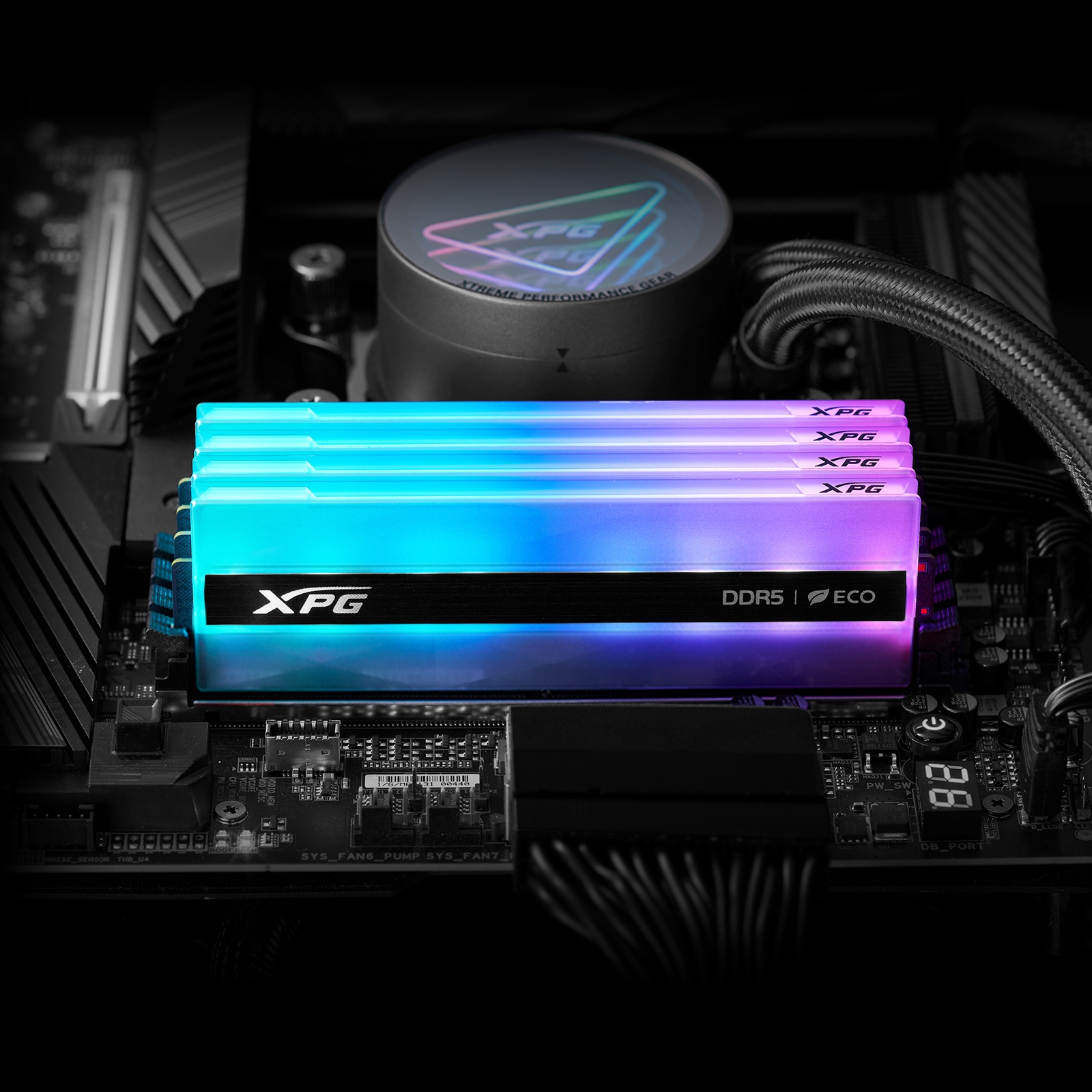 Памет ADATA XPG Lancer Neon RGB 32GB (2x16GB) DDR5 6800MHz CL34 XMP - AX5U6800C3416G-DCLANRSG