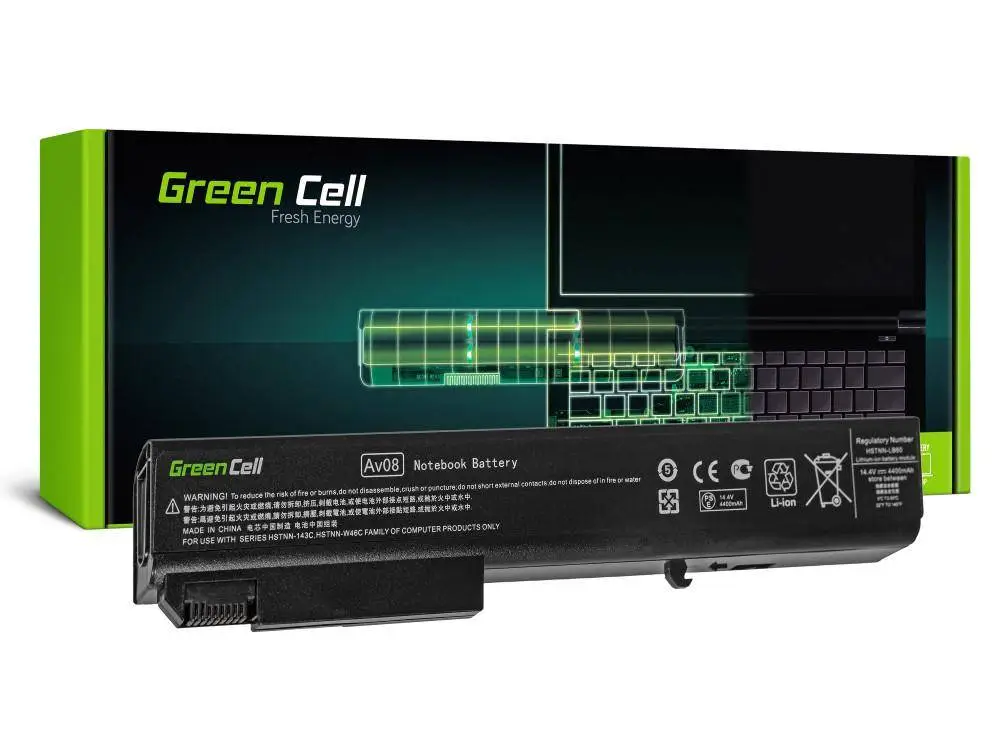 Батерия за лаптоп GREEN CELL, HSTNN-LB60 for HP EliteBook 8530p 8530w 8540p 8540w 14,4V 4400mAh