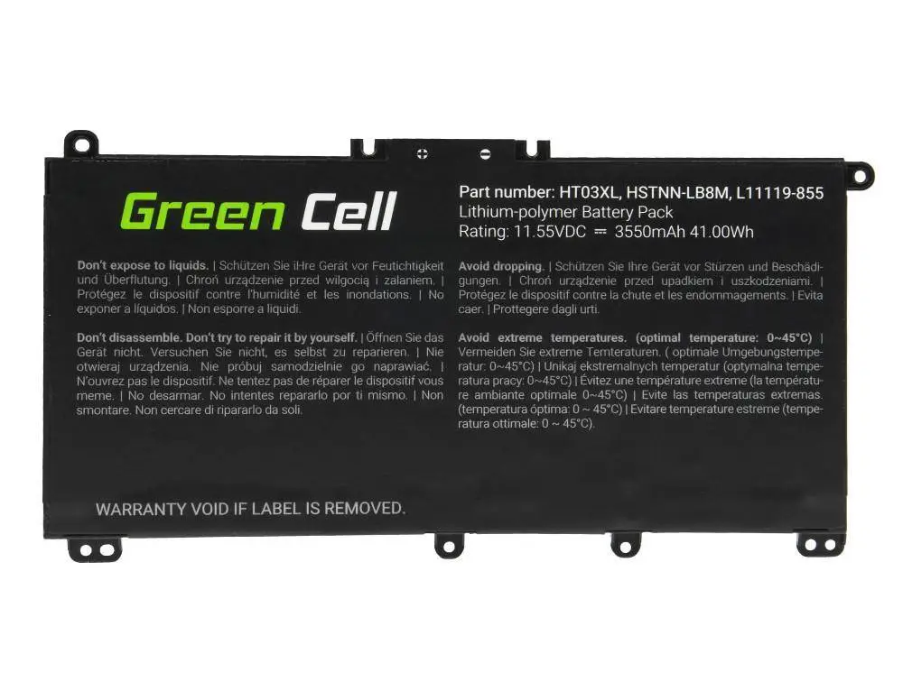 Батерия за лаптоп GREEN CELL, HP 250 G7 G8 255 G7 G8 240 G7 G8 245 G7 G8 470 G7, HP 14 15 17, HP Pavilion 14 15 HT03XL L11119-855 11,55V 3400mAh