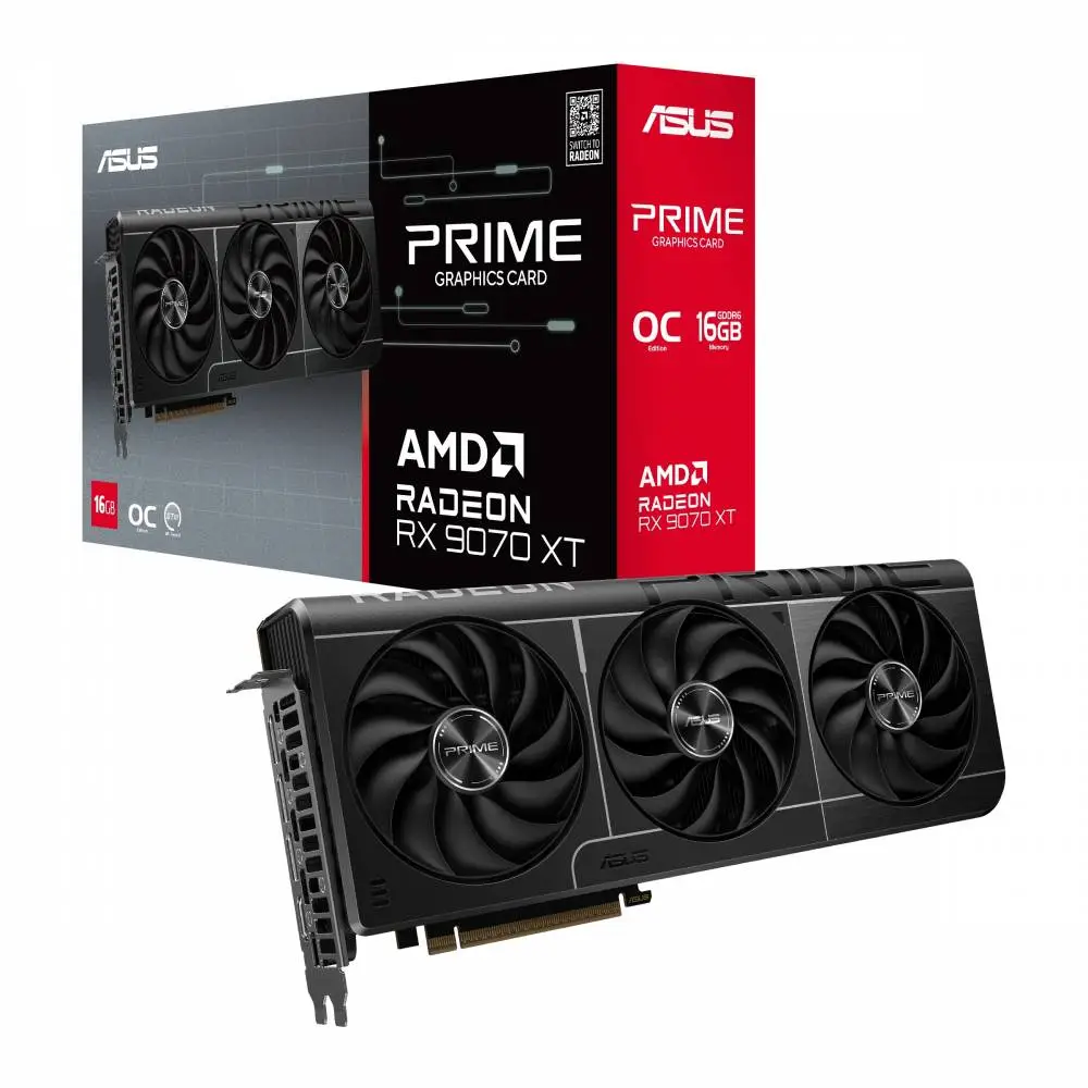Scheda video ASUS Prime Radeon RX 9070 XT OC Edition 16GB GDDR6 - 90YV0L71-M0NA00