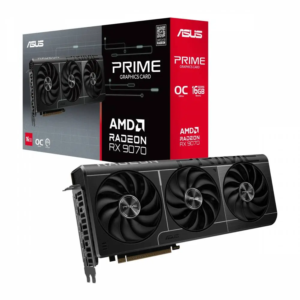 Видео карта ASUS Prime Radeon RX 9070 OC Edition 16GB GDDR6 - 90YV0LI1-M0NA00