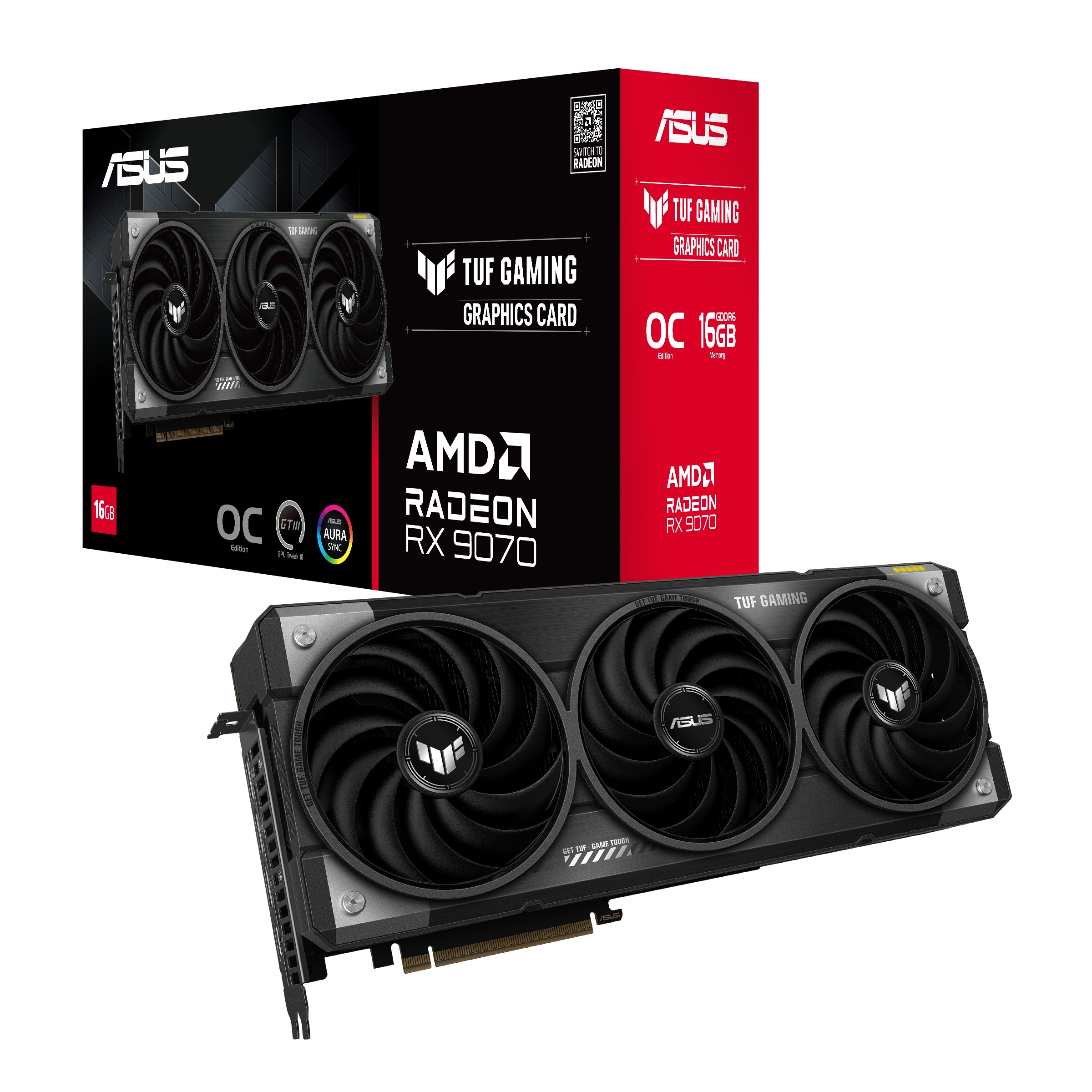 Видео карта ASUS TUF Gaming Radeon RX 9070 OC Edition 16GB GDDR6 - 90YV0LI0-M0NA00