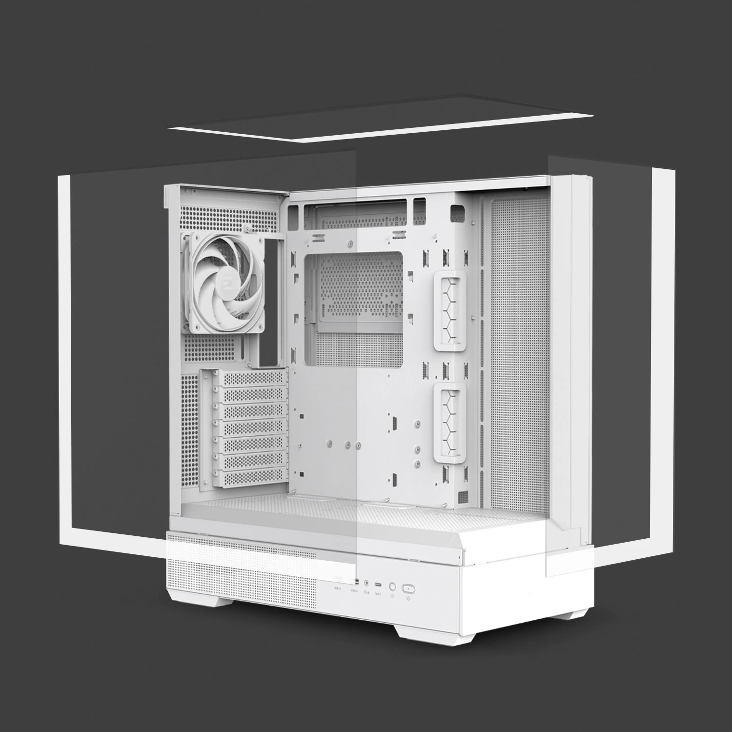 Boîtier Zalman P40 Prism White Case ATX