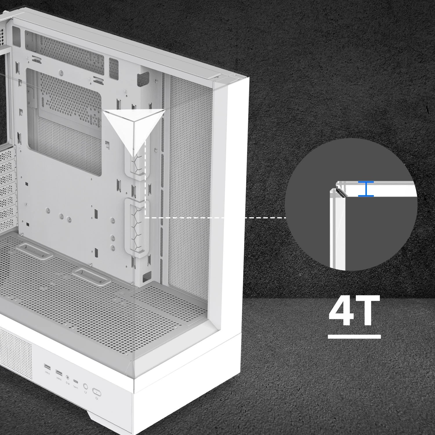 Boîtier Zalman P40 Prism White Case ATX