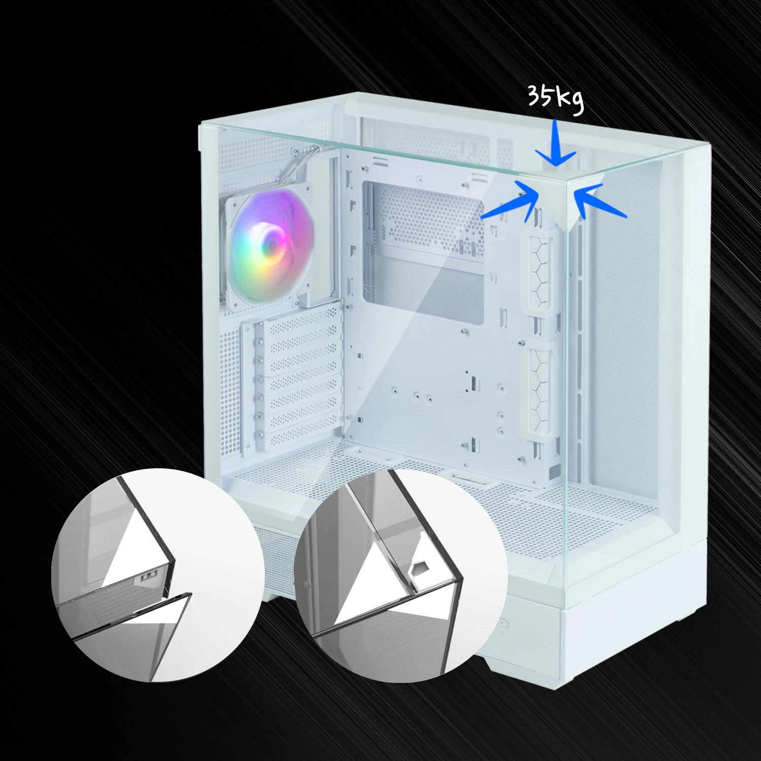 Boîtier Zalman P40 Prism White Case ATX
