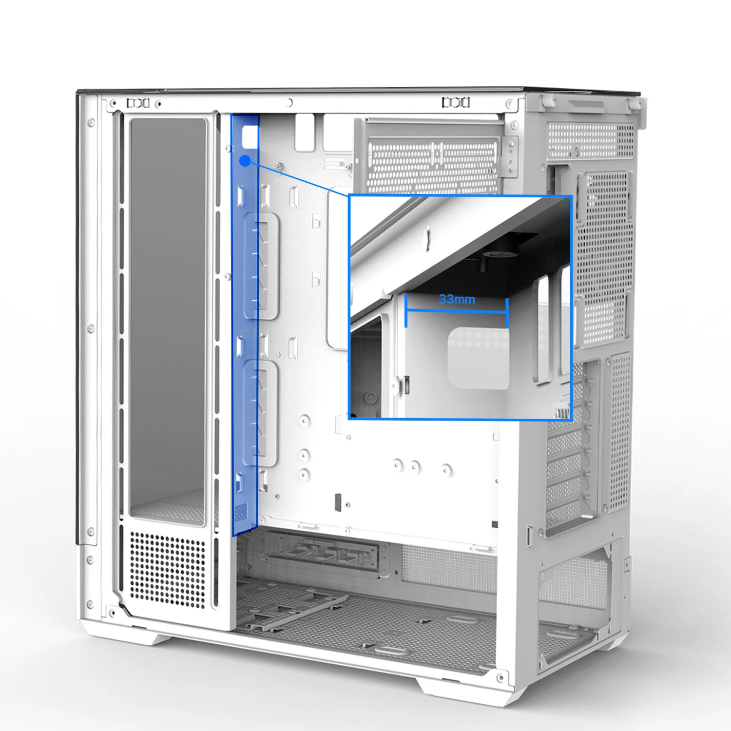 Boîtier Zalman P40 Prism White Case ATX