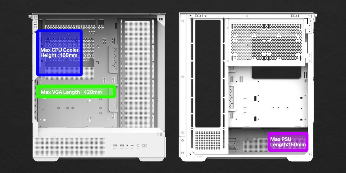 Boîtier Zalman P40 Prism White Case ATX
