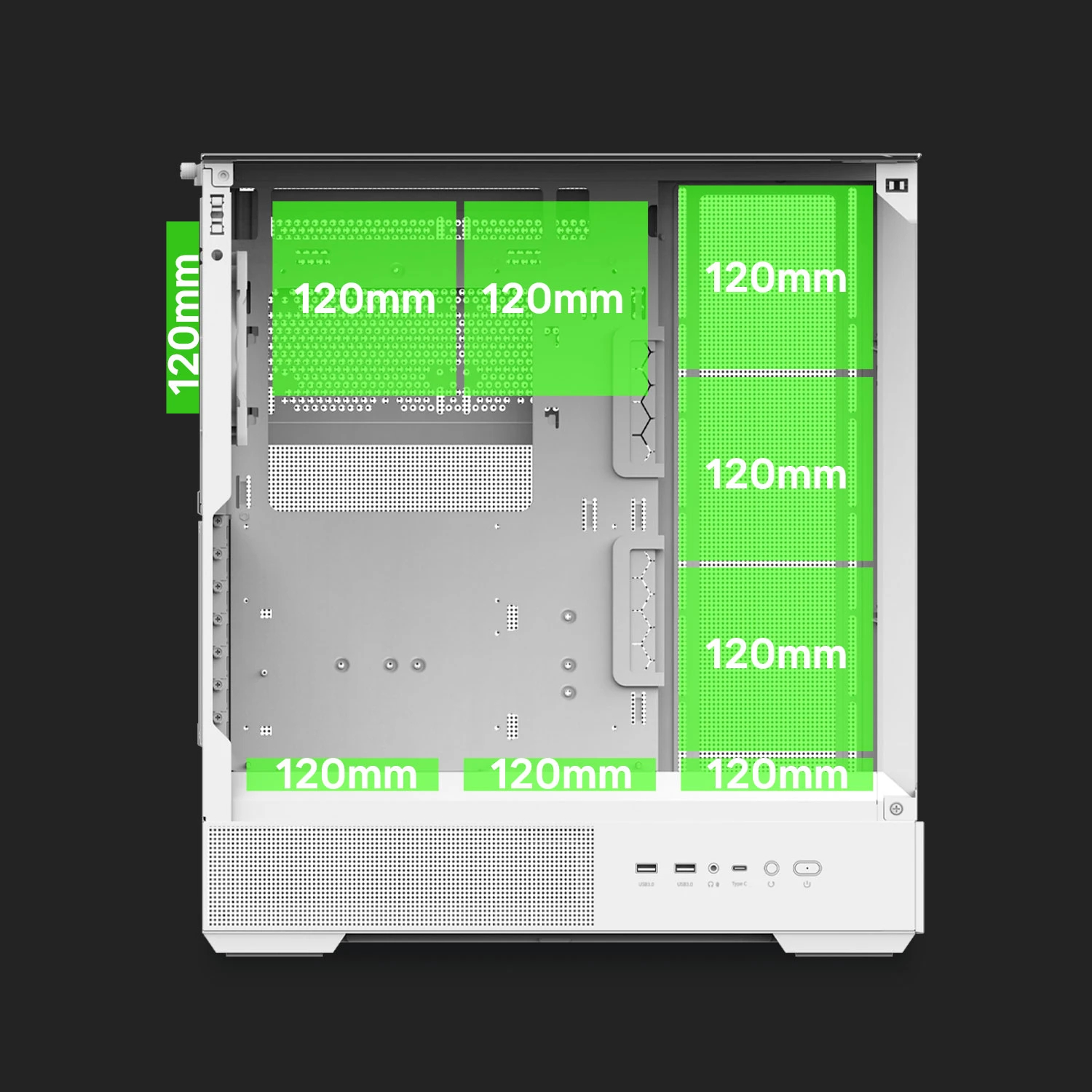 Boîtier Zalman P40 Prism White Case ATX
