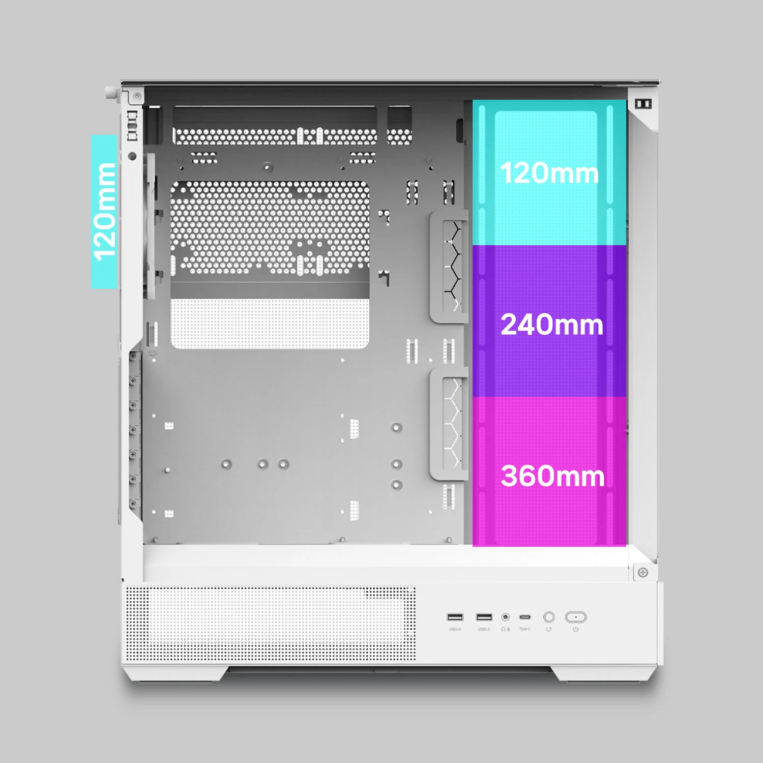 Boîtier Zalman P40 Prism White Case ATX