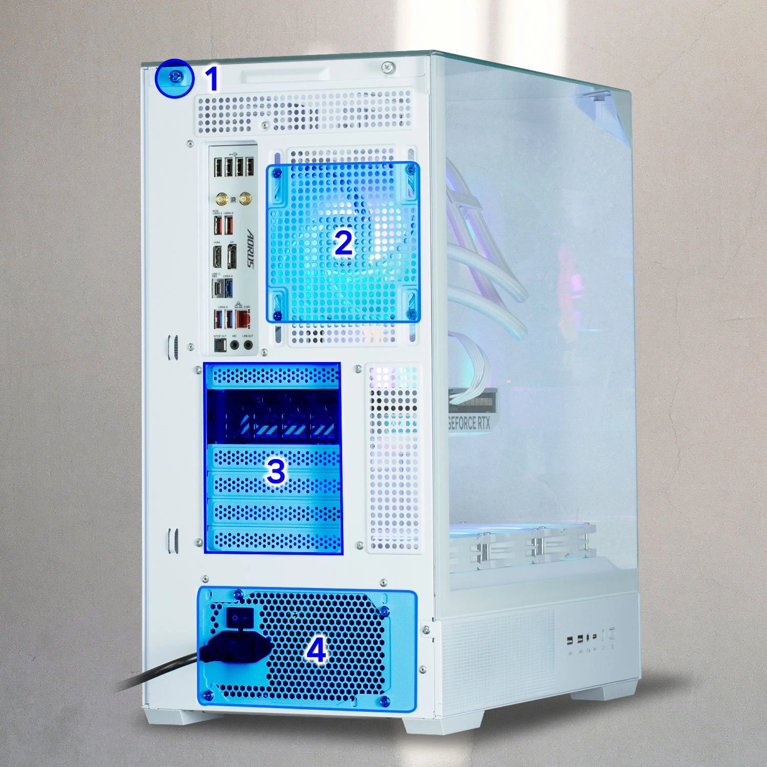 Boîtier Zalman P40 Prism White Case ATX